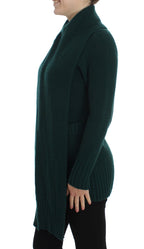 Green Knitted Cashmere Cardigan