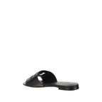 Black Calf Leather Bos Taurus Sandals