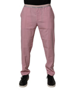 Pink Cotton Stretch Chino Pants