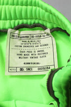 Green Patchwork Cargo Bermuda Shorts