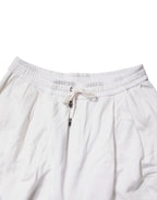 White Cotton Cargo Bermuda Sweatshorts Shorts
