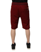 Bordeaux Cotton Bermuda Men Sweatshorts Shorts