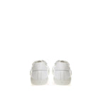 White Leather Low Top Sneakers