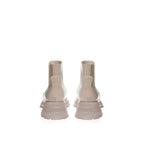 Beige Leather Chelsea Boots