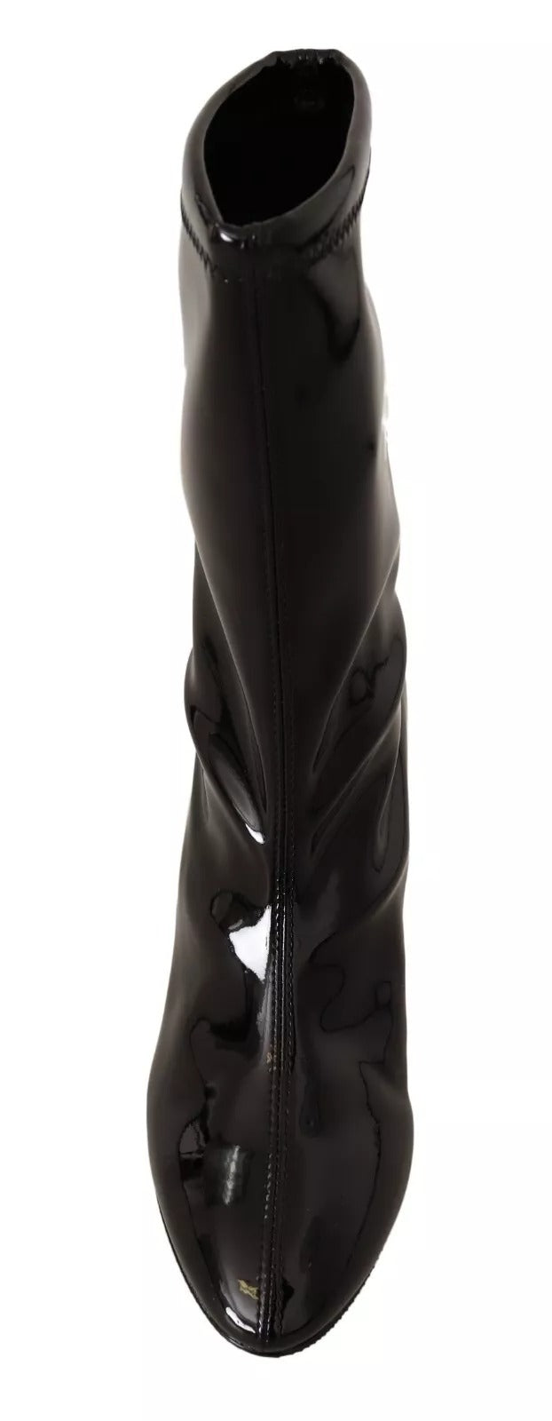 Black Patent Leather High Heels Boots Shoes