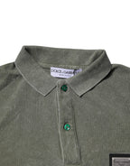 Army Green Logo Plaque Cotton Polo Shirt T-shirt