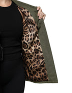 Military Green Queen Embellished Coat Jacket