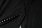 Black Nylon High Waist Slim Fit Pants