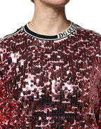 Pink DG Queen Sequin Pullover Sweater