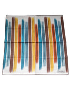 Multicolor Stripes Cotton Square Foulard Scarf