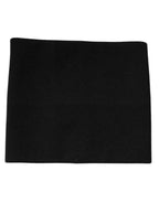 Black Cashmere Knitted Square Handkerchief Scarf