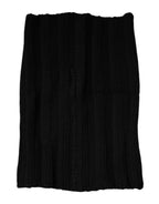 Black Cashmere Knitted Neck Warmer Foulard Scarf