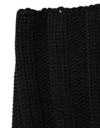Black Cashmere Knitted Neck Warmer Foulard Scarf