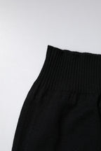 Black Cashmere Knitted Neck Warmer Foulard Scarf