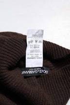 Brown Cashmere Knitted Neck Warmer Foulard Scarf