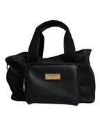 Black Shoulder Strap Pet Carry Logo Plaque Bag