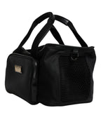 Black Shoulder Strap Pet Carry Logo Plaque Bag