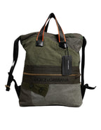 Military Green Patchwork Rucksack Backpack Bag
