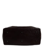 Beige Maroon Velvet Leather Jacquard Travel Handbag Bag