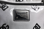 Polyester Gray Black DG Logo Plaque Backpack Bag