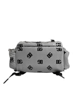 Polyester Gray Black DG Logo Plaque Backpack Bag