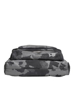 Black Camouflage Shoulder Strap Logo Plaque Bag