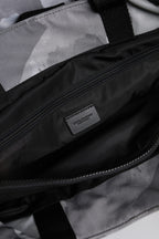 Black Camouflage Shoulder Strap Logo Plaque Bag