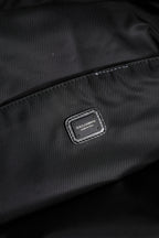Black Logo Tape Polyamide School Travel Backpack Bag