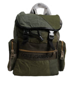 Military Green Patchwork Travel Backpack Bag