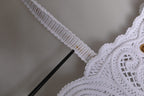 White Cordonetto Lace Beatrice Tote Shopping Bag