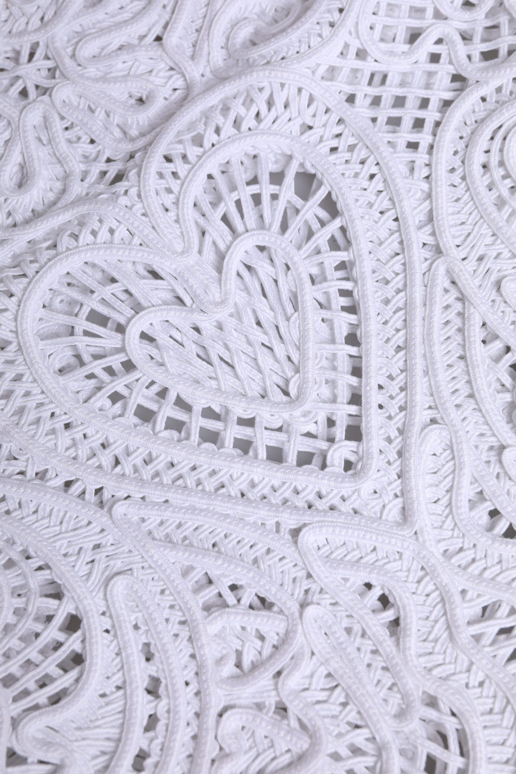 White Cordonetto Lace Beatrice Tote Shopping Bag