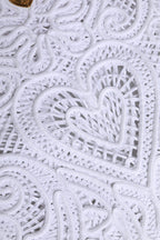 White Cordonetto Lace Beatrice Tote Shopping Bag