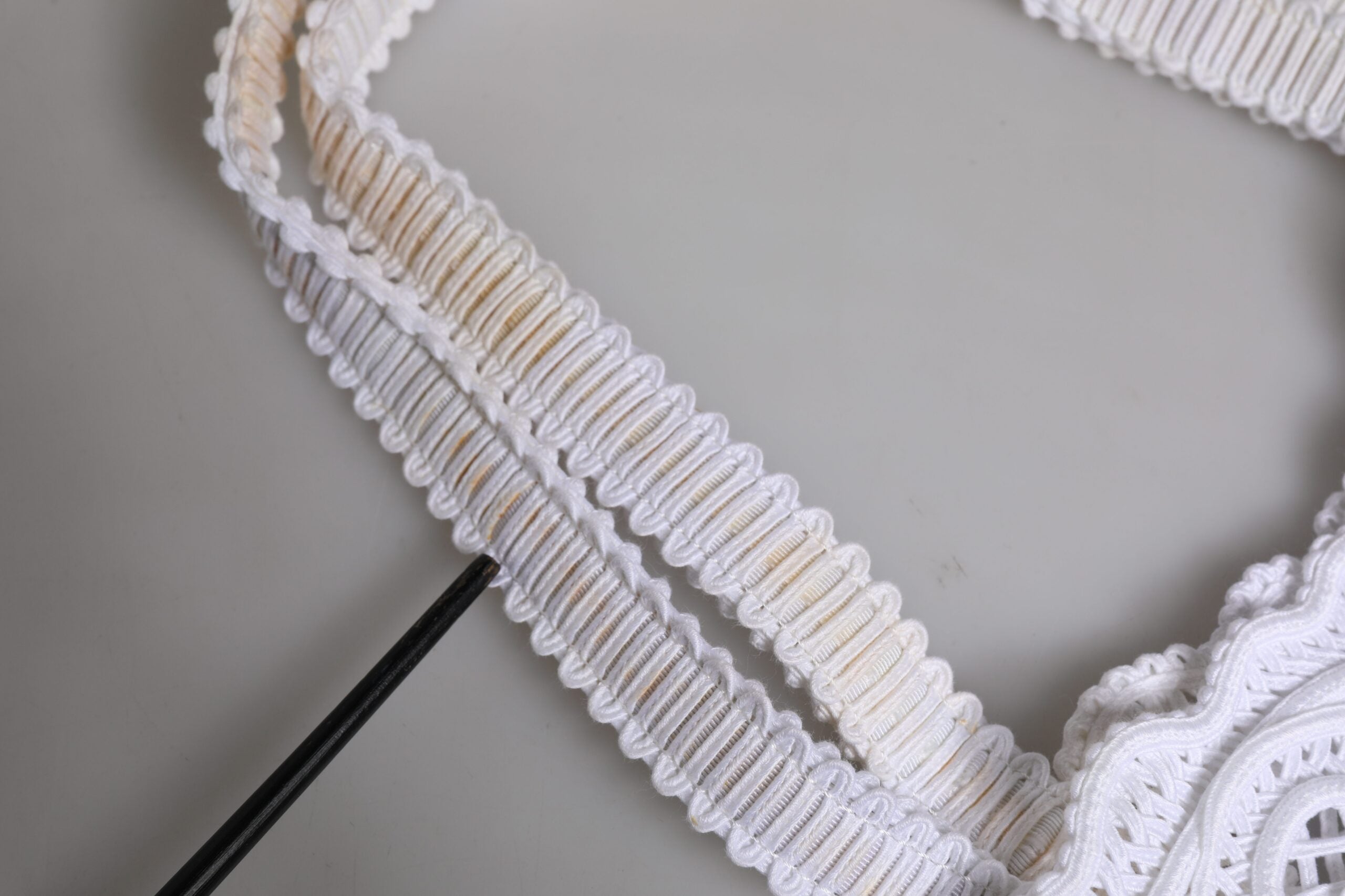 White Cordonetto Lace Beatrice Tote Shopping Bag