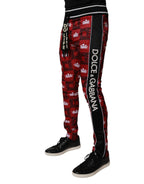 Red Crown Logo Monogram Men Sweatpants Pants