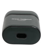 Green Calfskin Leather Logo Print Flip Holder Airpods Case