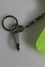 Green Bear Embroidered Logo Keychain Clasp Keyring