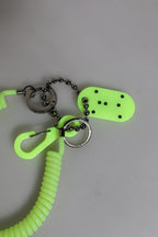 Green Springy Key Holder DG Logo Men's Keychain Keyring