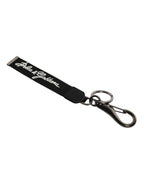 Black White DG Logo Silver Men Keychain Polyester Keyring