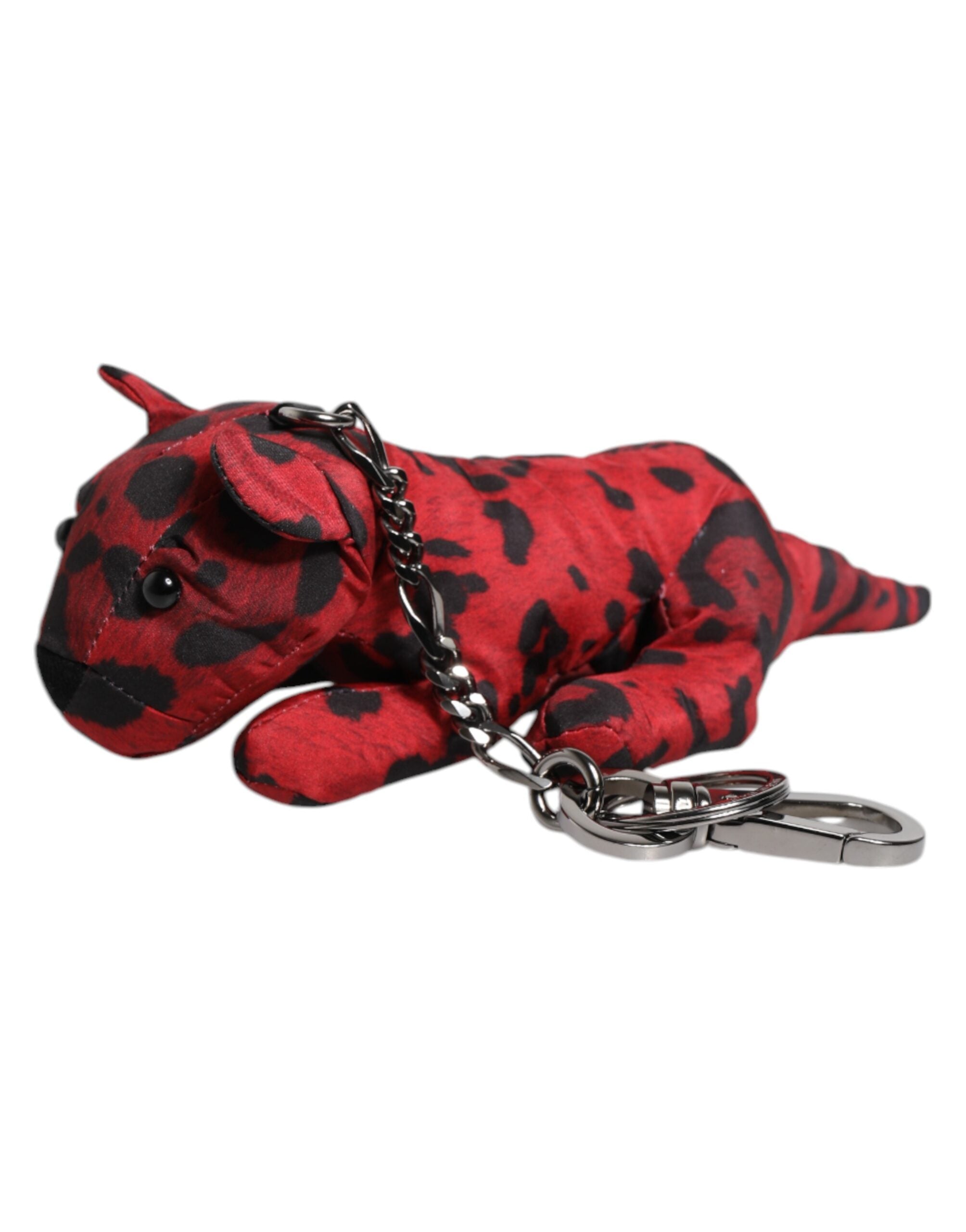 Red Black Polyester Animal Silhouette Keychain Keyring