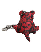 Red Black Polyester Animal Silhouette Keychain Keyring