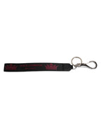 Black Nylon Logo DG Crown Men's Holder Keychain Keyring