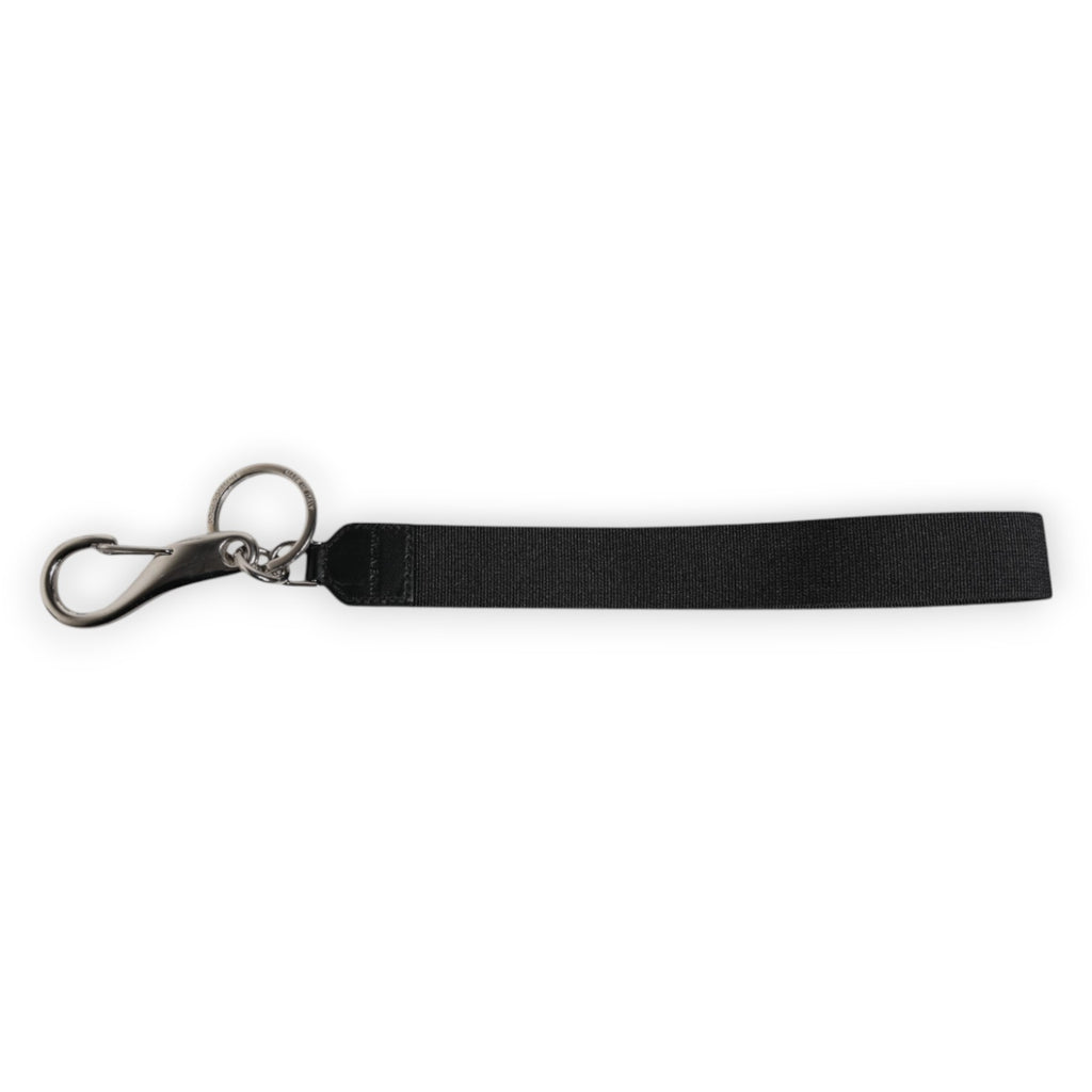 Black Nylon Logo DG Crown Men's Holder Keychain Keyring