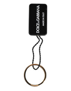 Gold Tone Brass Red Crystal DG Logo Ring