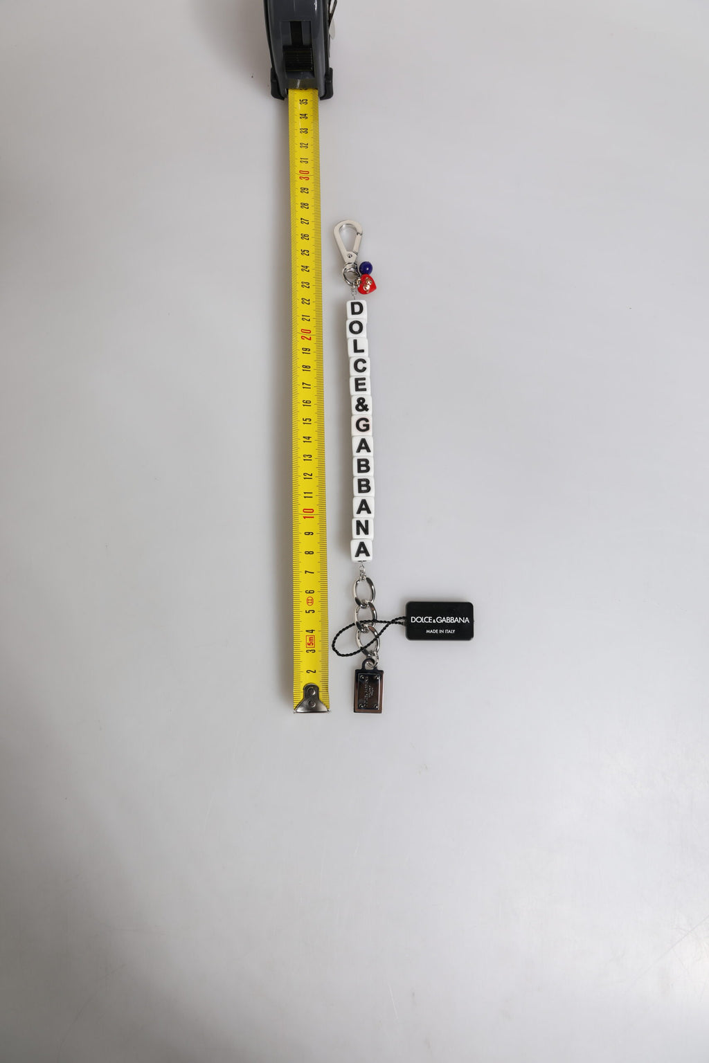 Silver Brass Chain Dice Logo Embellished Charm Bracelet