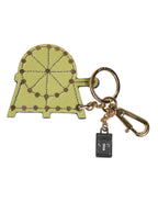 Multicolor Gold Tone Carretto Keychain Keyring