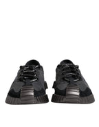 Black Silver Logo Low Top Men Sneakers Shoes