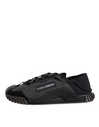 Black Silver Logo Low Top Men Sneakers Shoes