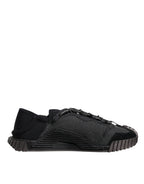 Black Silver Logo Low Top Men Sneakers Shoes