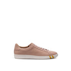 Pink Fabric And Leather Low Top Sneakers