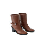 Brown Leather Ankle Boots